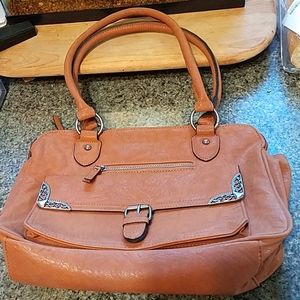 Large Hand Bag Deep Tan